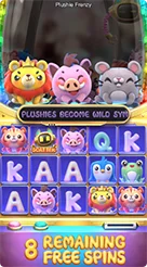 Plushie Frenzy · Membaca pesan kemenangan dan indikator respin di area gelembung atas